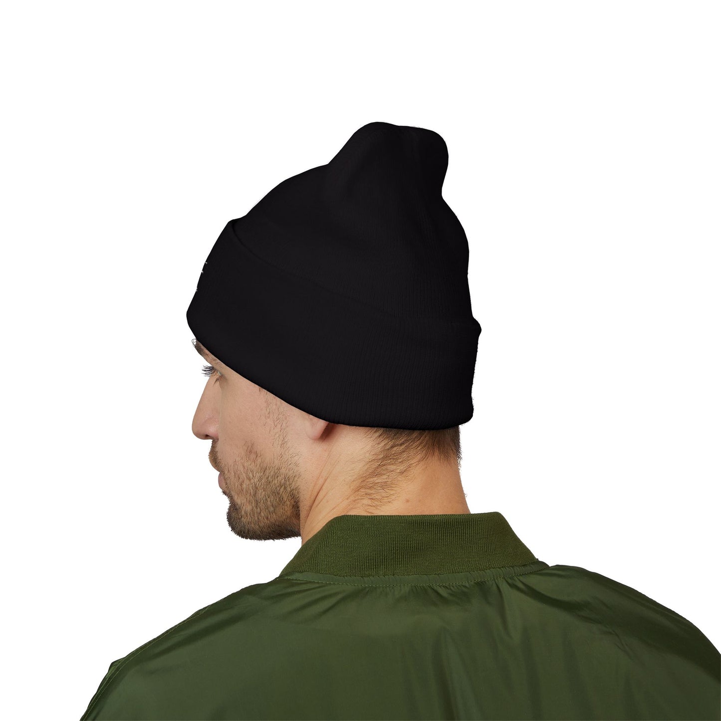 Sunrise Mountain Classic Cuffed Beanie - Embroidered Yellow Winter Hat
