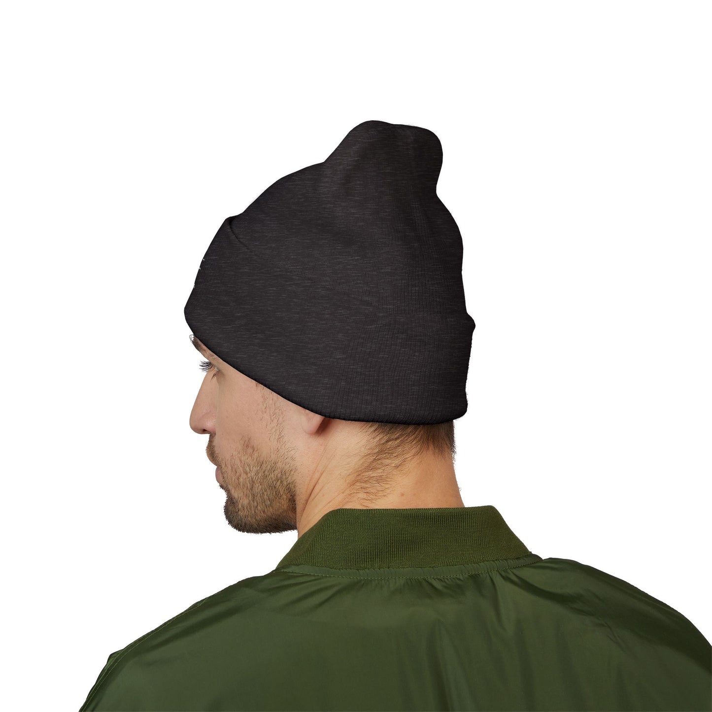 Sunrise Mountain Classic Cuffed Beanie - Embroidered Yellow Winter Hat