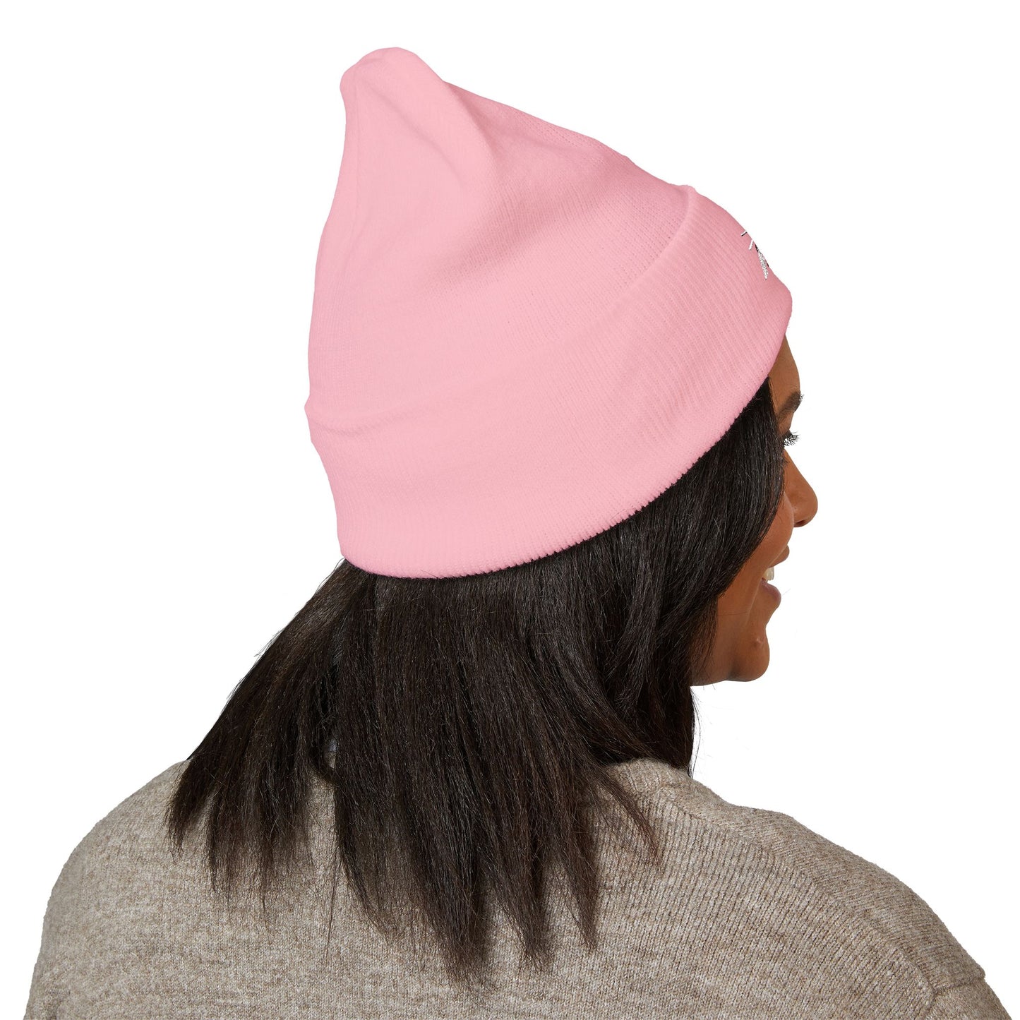 Sunrise Mountain Classic Cuffed Beanie - Embroidered Yellow Winter Hat