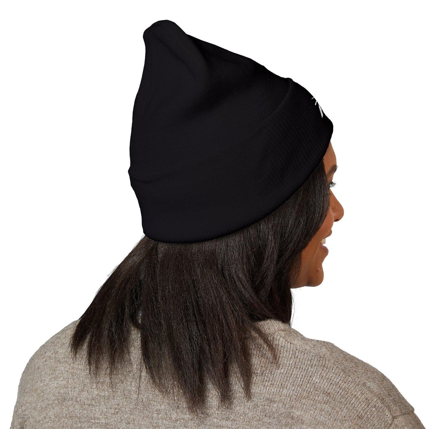 Sunrise Mountain Classic Cuffed Beanie - Embroidered Yellow Winter Hat