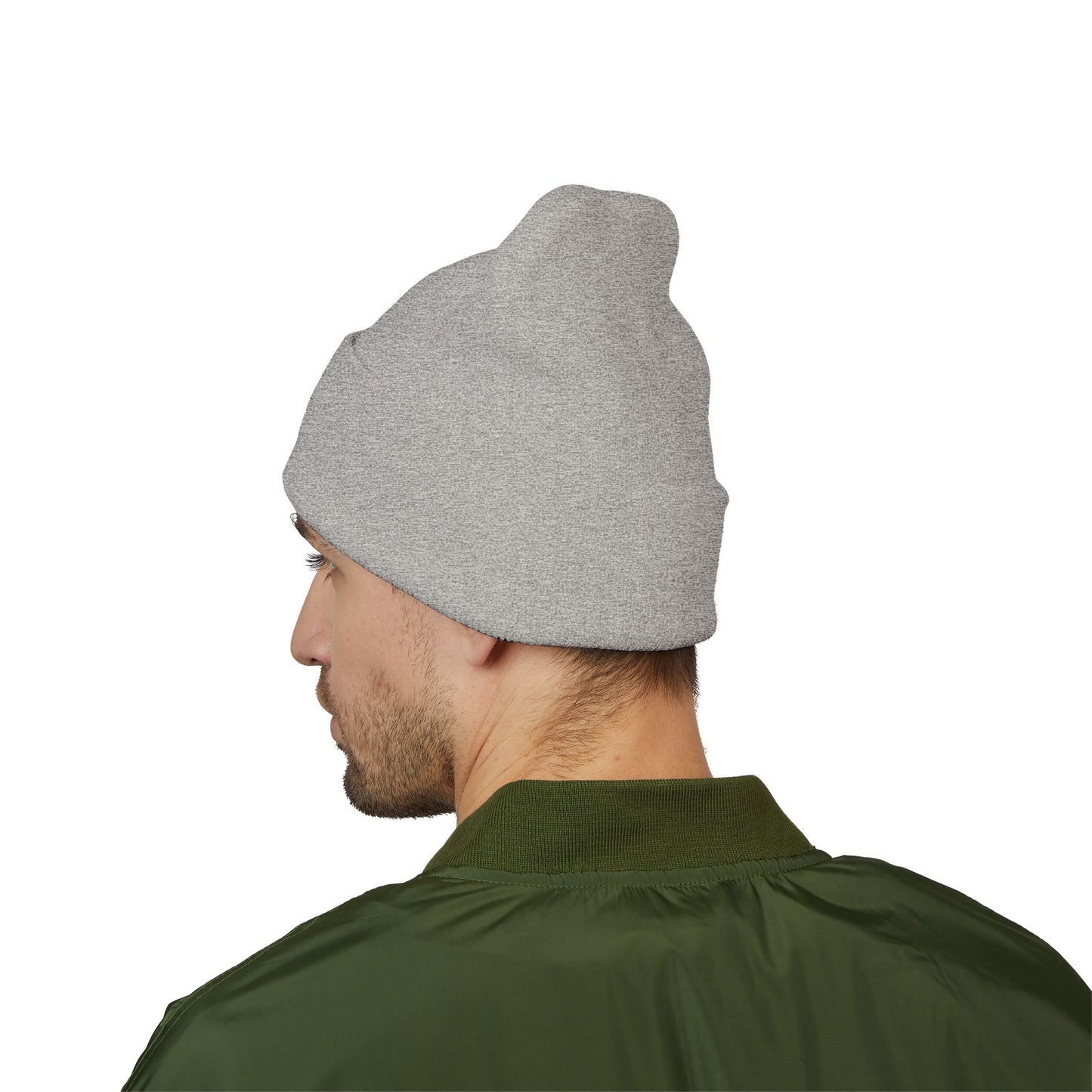 Sunrise Mountain Classic Cuffed Beanie - Embroidered Yellow Winter Hat