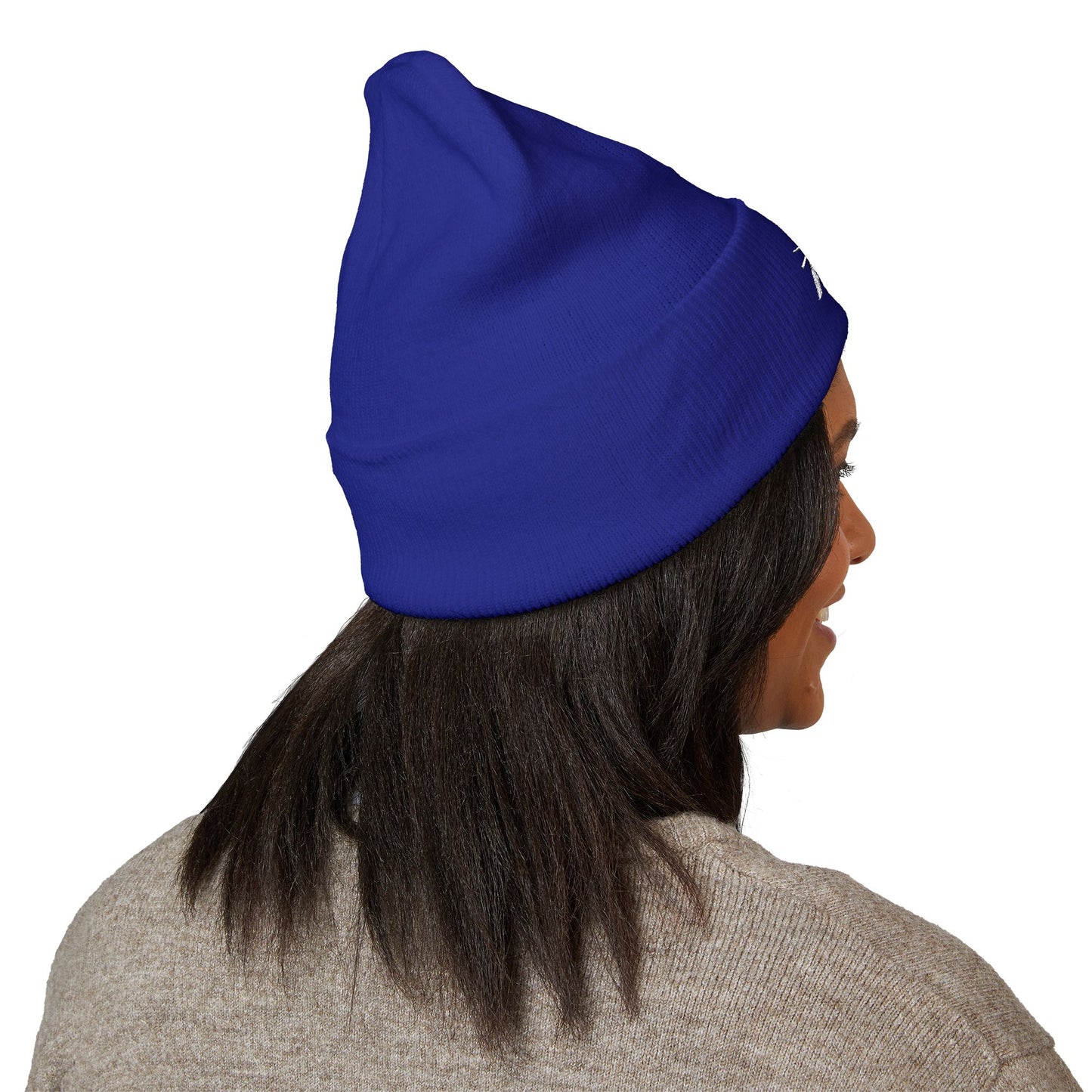 Sunrise Mountain Classic Cuffed Beanie - Embroidered Yellow Winter Hat