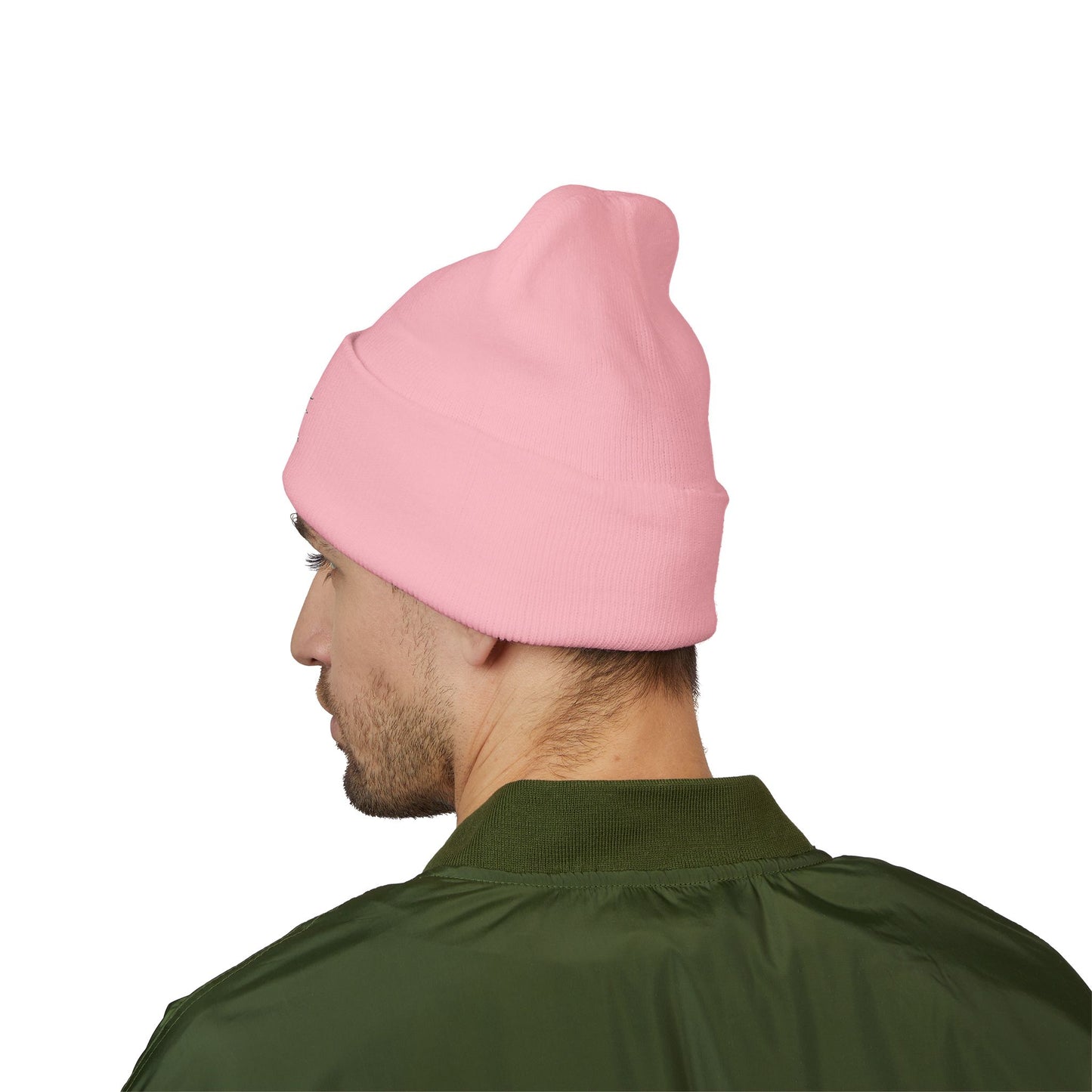 Sunrise Mountain Classic Cuffed Beanie - Embroidered Yellow Winter Hat