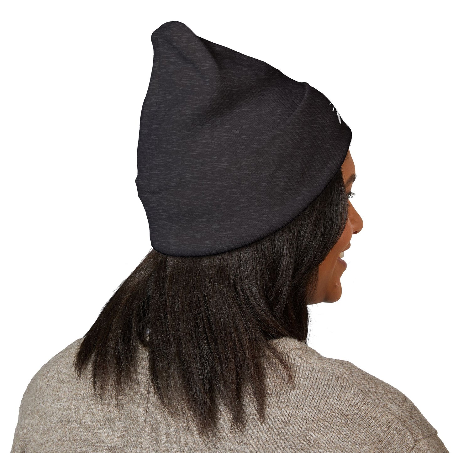 Sunrise Mountain Classic Cuffed Beanie - Embroidered Yellow Winter Hat