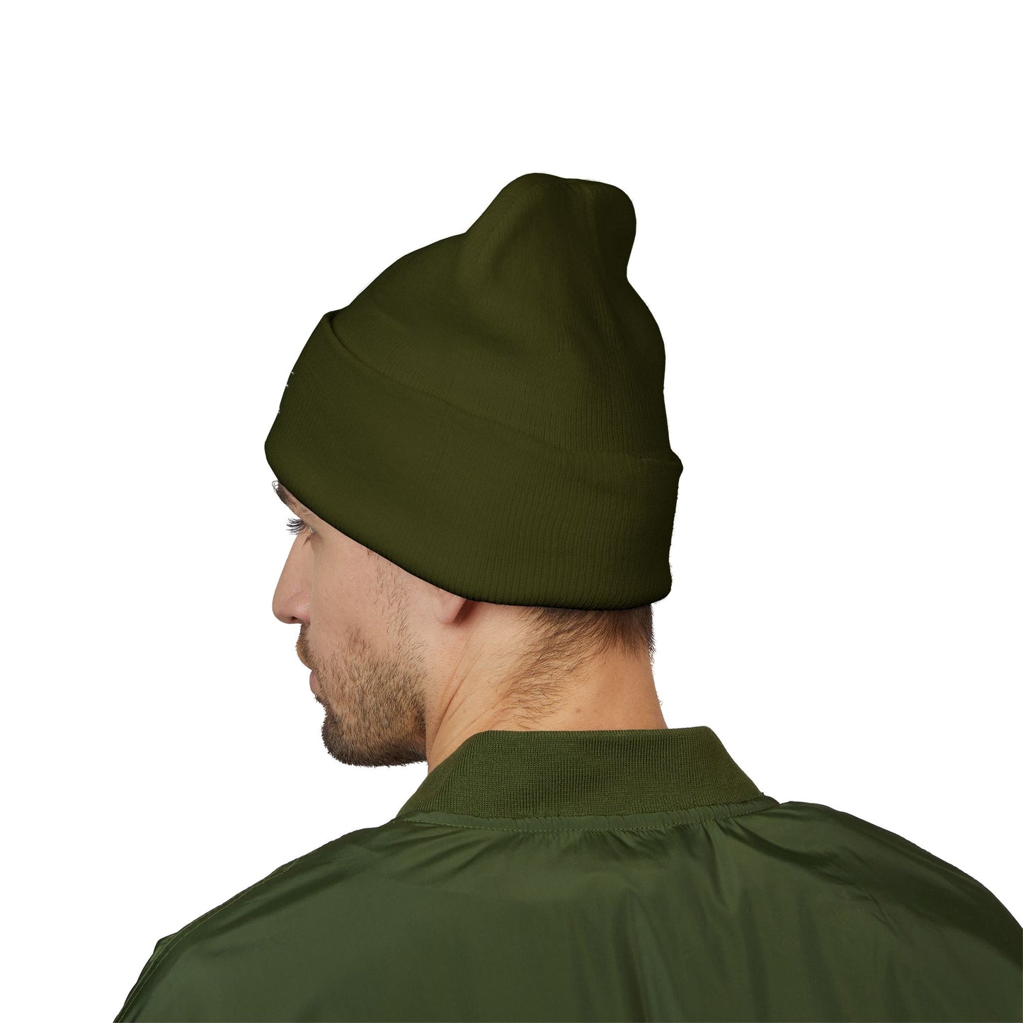 Sunrise Mountain Classic Cuffed Beanie - Embroidered Yellow Winter Hat