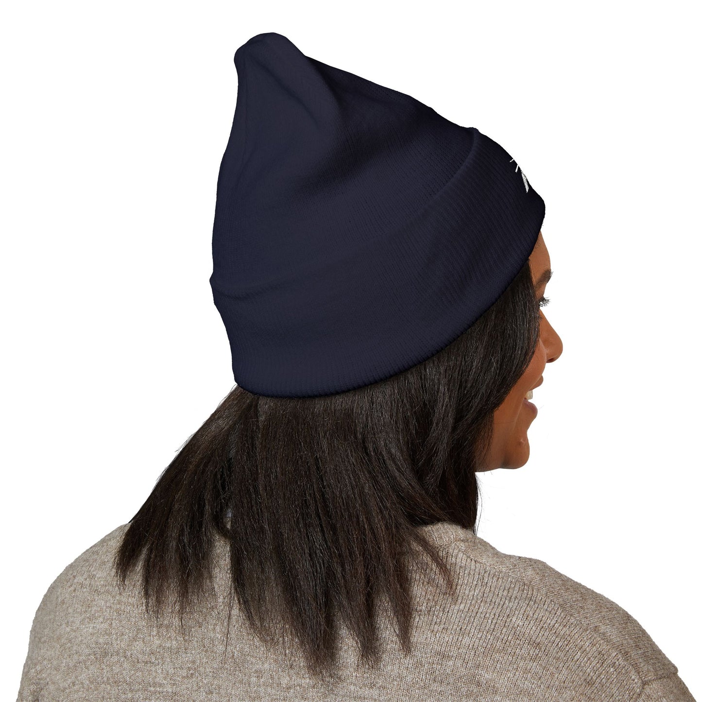 Sunrise Mountain Classic Cuffed Beanie - Embroidered Yellow Winter Hat