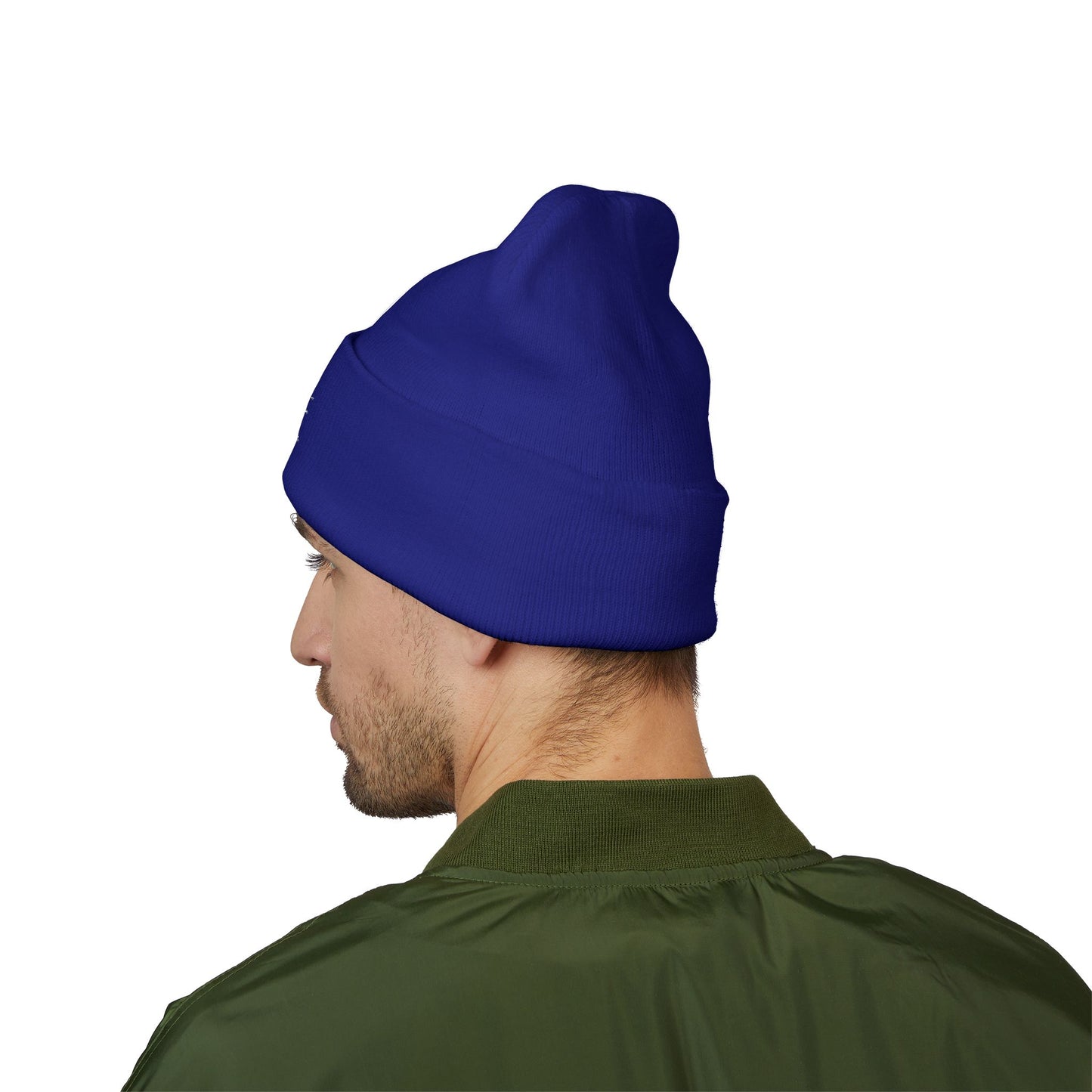 Sunrise Mountain Classic Cuffed Beanie - Embroidered Yellow Winter Hat